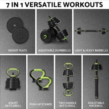 7 in 1 Rupert 25kg Adjustable Dumbbell Set